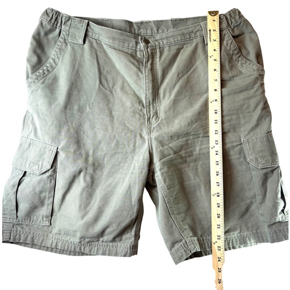 Carhartt Mens Work Cargo Shorts Khaki Size 42 Cotton Relaxed Fit Pockets - Picture 7 of 11